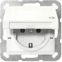 Schuko-stopcontact GIRA System 55, wit, diepte 29 mm