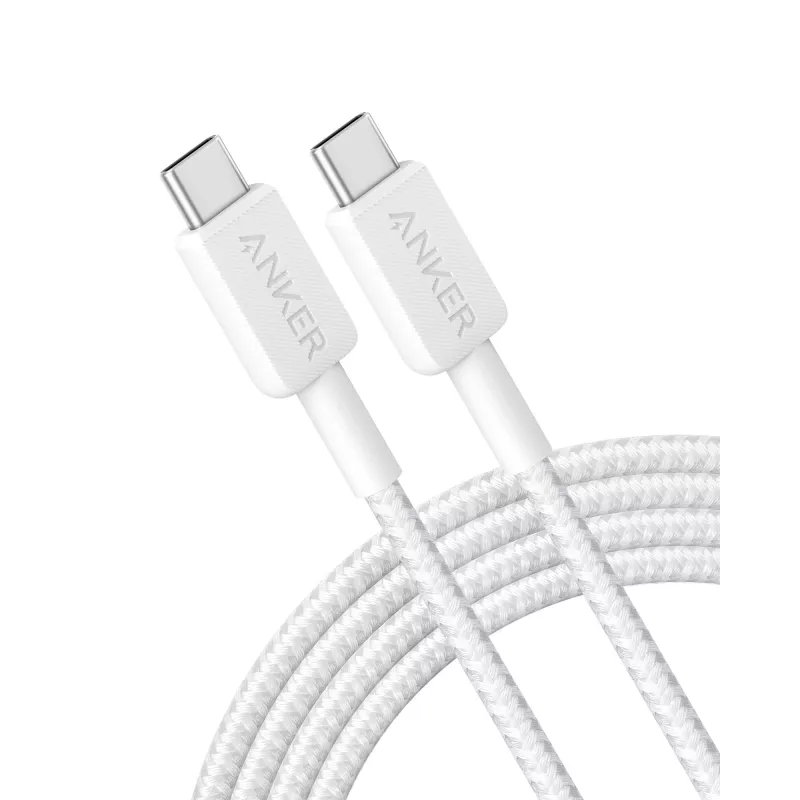 USB-C naar USB-C kabel Anker 322 — 1,8 m, wit