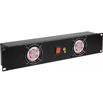 Rack-frontpaneel Omnitronic Z-19 2U met 2 ventilatoren voor 19-inch rack