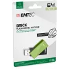 USB-stick Emtec C350 Brick 64 GB USB Type-A zwart groen