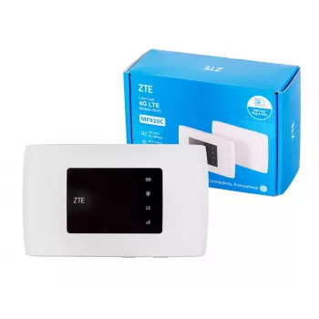 Mobiel netwerk-router ZTE MF920C — LTE 4G (800/900/1800/2100/2600 MHz), WLAN 150 Mbit/s, 2000 mAh batterij, wit