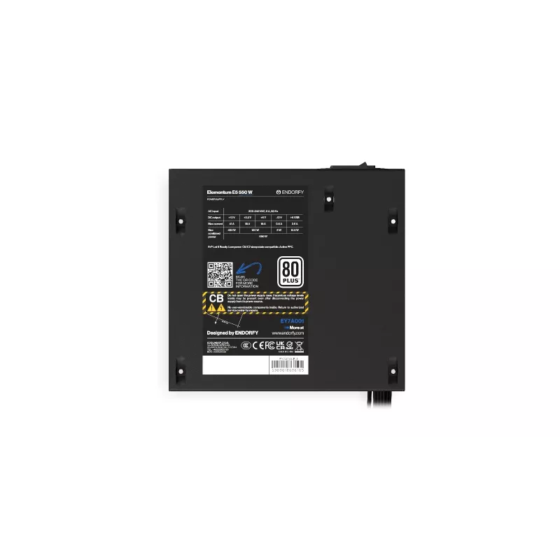 ENDORFY Elementum E5 550W voeding 24-pin ATX ATX zwart