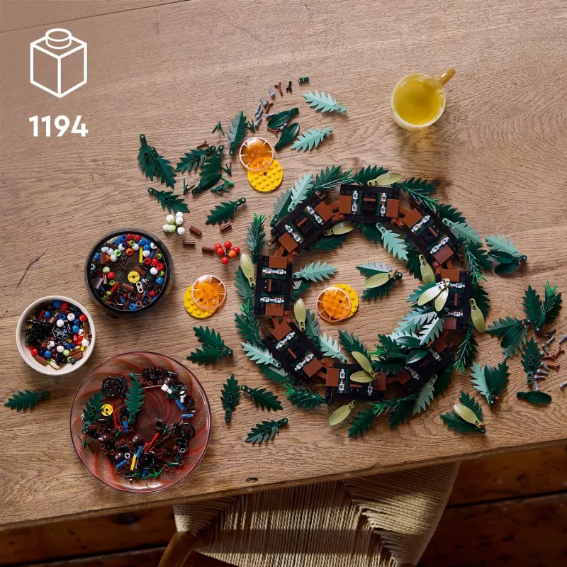 LEGO 10340 Icons kerstkrans bouwspeelgoed