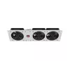 Verticaal ventilatiepaneel 19 inch voor serverrack, 3 ventilatoren, 230 V, grijs