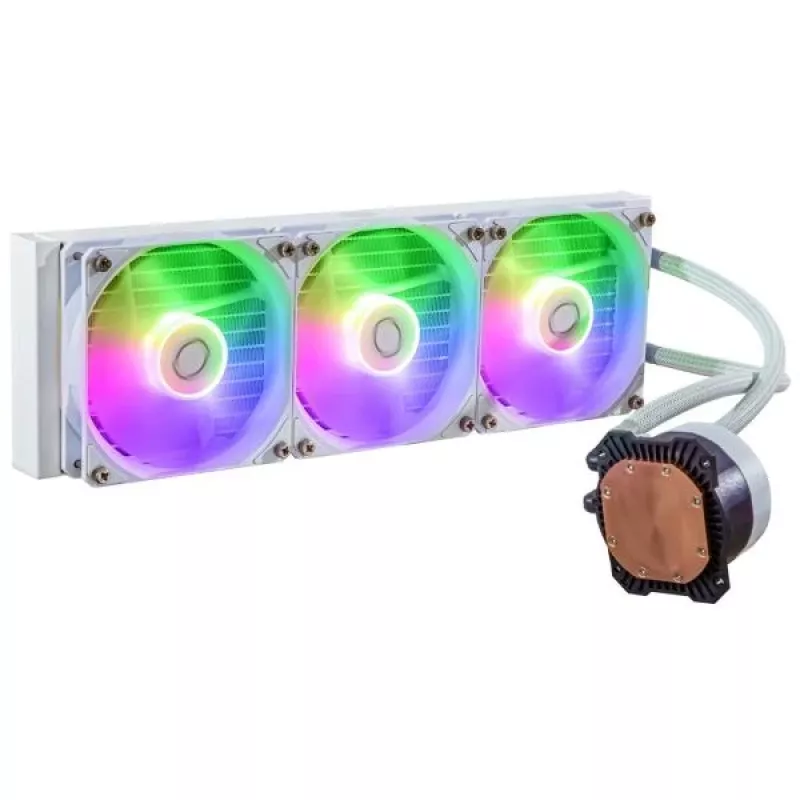 Vloeistofkoelset Cooler Master MasterLiquid 360L Core ARGB wit 12 cm ventilator