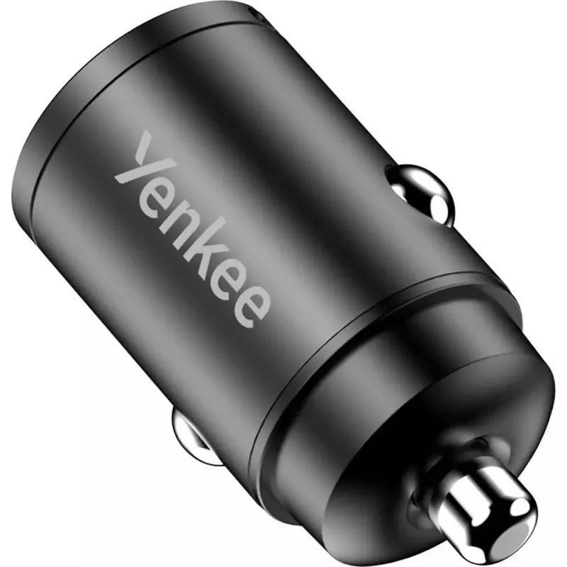 Autolader YENKEE CAR 02 Power Delivery 30W met USB-A- en USB-C-aansluitingen