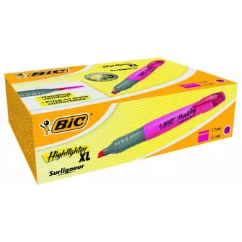 BIC highlighter XL 2-5 mm, roze, doos 10 stuks 247130
