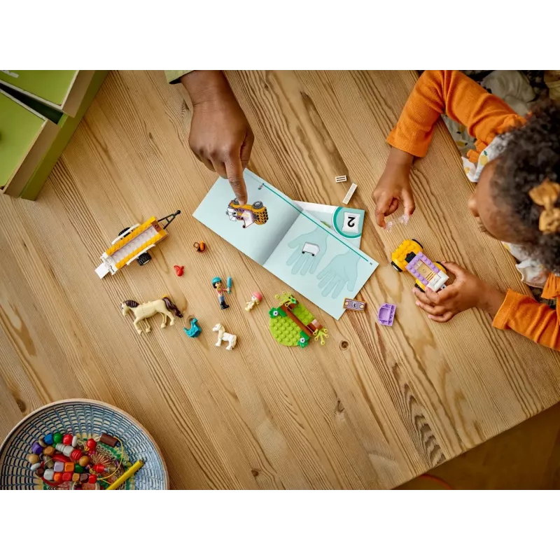 LEGO Friends paarden- en ponyaanhanger dierenspeelgoedset 42634