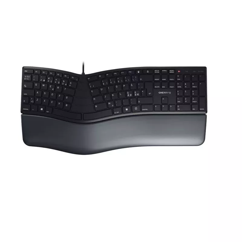 CHERRY KC 4500 ERGO toetsenbord universeel USB QWERTY Nordisch zwart