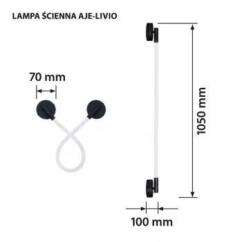 Activejet LED-wandlamp AJE-LIVIO WW
