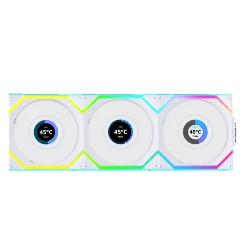 Ventilator Lian Li UNI FAN SL Wireless LCD 120 12 cm wit 3 stuks