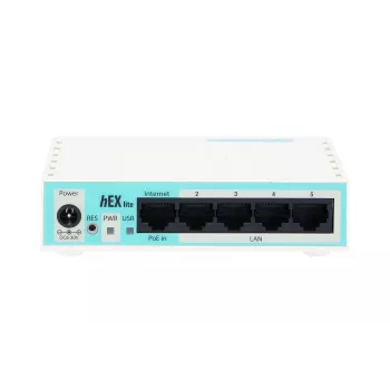 Mikrotik hEX lite bekabelde router wit