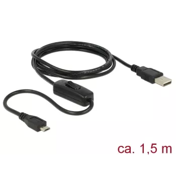 USB-kabel DeLOCK 84803 USB 2.0 1,5 m USB-A Micro-USB B zwart