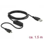 USB-kabel DeLOCK 84803 USB 2.0 1,5 m USB-A Micro-USB B zwart