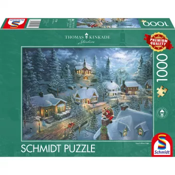 Puzzel Schmidt Spiele Thomas Kinkade Studios 'Santa's Silent Night' 1000 stukjes