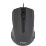 USB-kabelmuis, 3 knoppen, rubberachtig oppervlak, 1000 DPI
