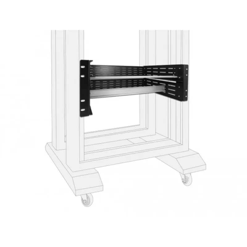 Delock DIN-rail montagekit - rack monteerbaar - zwart - 4U - 48,3 cm (19