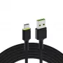 Green Cell KABGC13 USB-kabel USB 2.0 2 m USB A USB C zwart