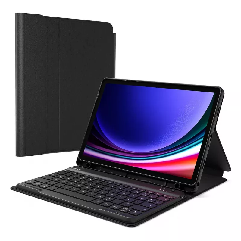 Tablet-foliocase Inateck N0028_Zwart voor Galaxy Tab A9+/A9 Plus 27,9 cm (11 inch) – 3 standmodi, Bluetooth