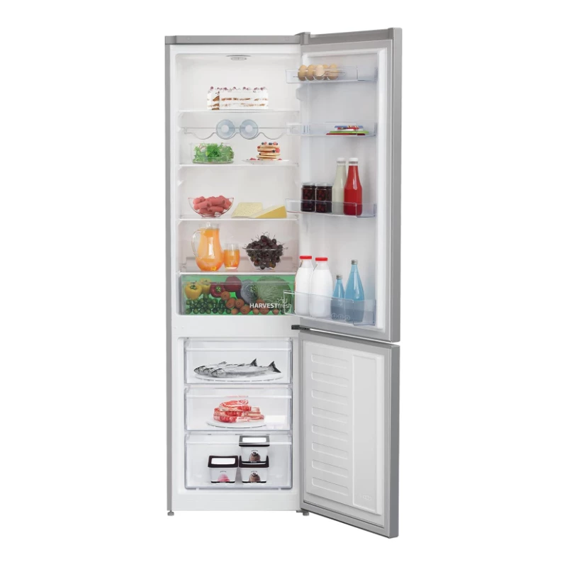 BEKO koelkast RCSA300K40SN, energie-efficiëntieklasse E, hoogte 181 cm, roestvrijstaal