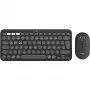 Logitech Pebble 2 Combo draadloos toetsenbord en muis QWERTZ Duits grafiet
