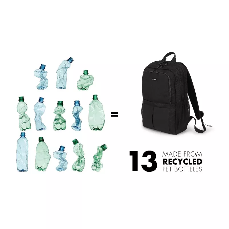 Rugzak DICOTA D31696 zwart polyethyleentereftalaat (PET)