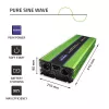 Auto-omvormer Qoltec Monolith 6000 W groen 12 V