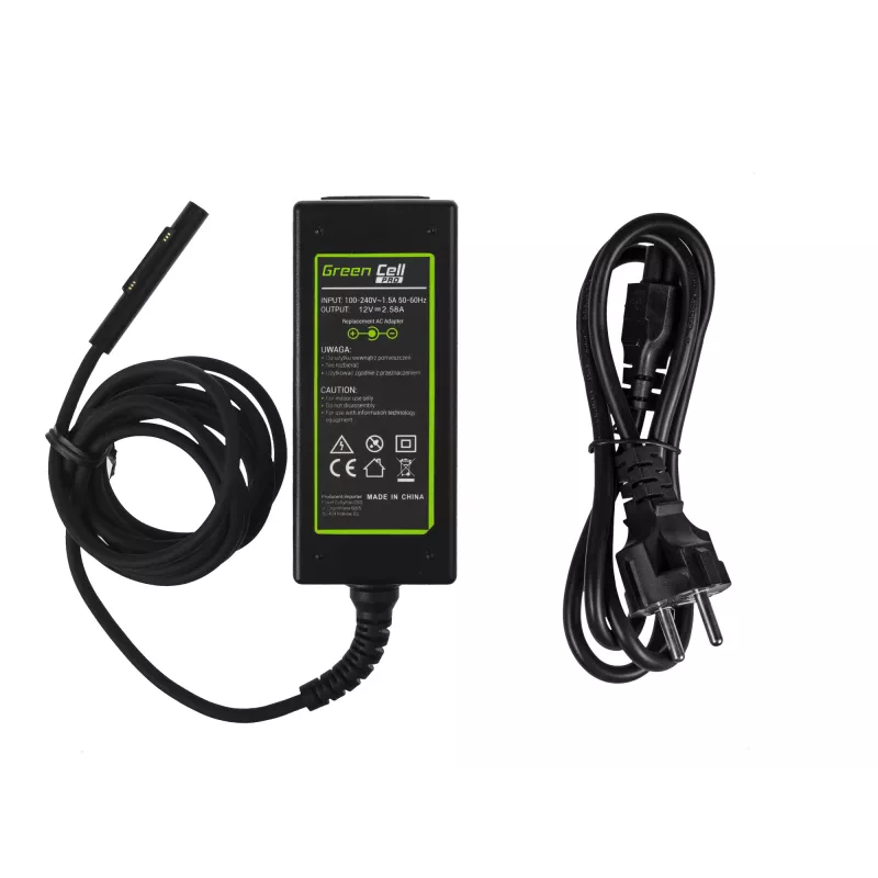 Voeding Green Cell AD63P 36W 12V 2,58A indoor laptop oplader, zwart