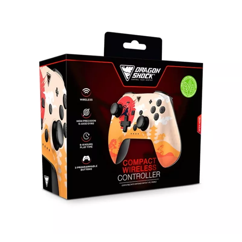 Dragonshock PopTop Compact - gamepad - Nintendo Switch - terug-knop - D-pad - home-knop - reset-knop - draadloos - Bluetooth - USB Type-C (D