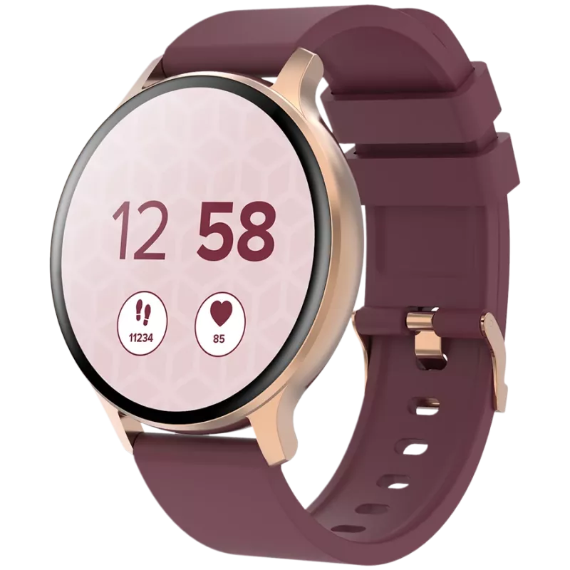 Smartwatch Badian SW-68 roségoud rood 45mm EN