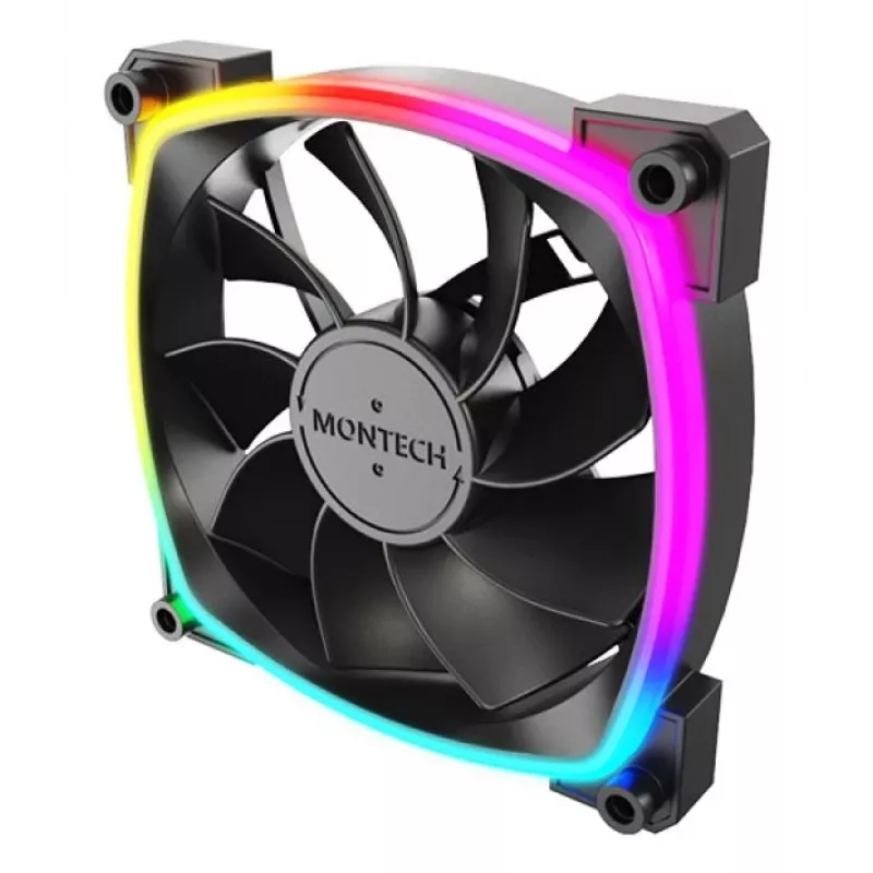 Montech RX120 PWM computerbehuizing-ventilator 12 cm zwart 3 st.
