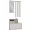 Garderobekast Top e shop VERA Cashmere GS1 — 1800×850×240 mm, draaideur, spiegel, 1 legplank, 6 haken