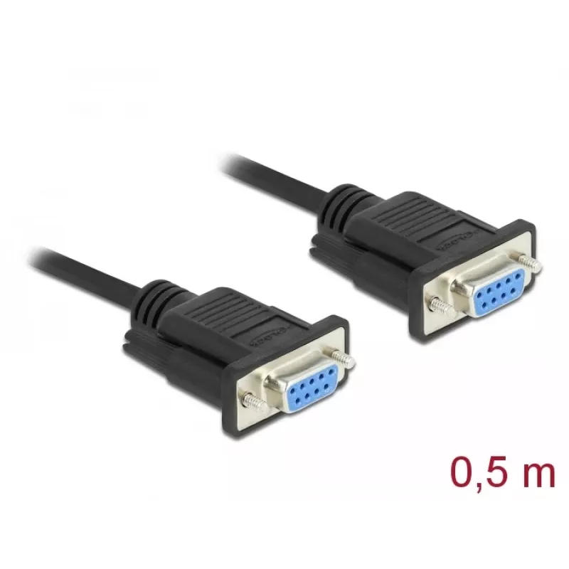 Seriële kabel DeLOCK 86614 zwart 0,5m RS-232