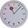 NeXtime klok 3048 Color Change, Ø28 cm, wand, wit/meerkleurig