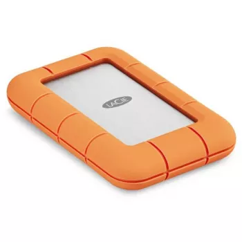 Externe SSD LaCie STND4000400 4 TB USB4 Gen 3x2 Thunderbolt USB Type-C, oranje/rvs