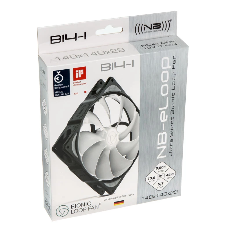 NOISEBLOCKER NB-eLoop ventilator B14-1 140mm zwart
