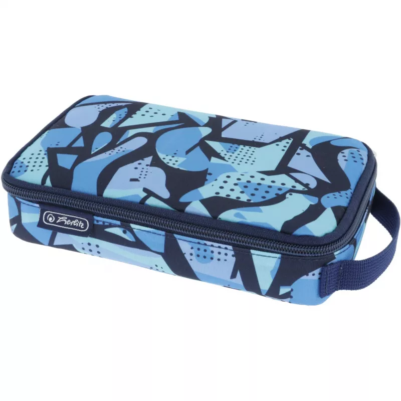 Pennenzak Herlitz 2 Go CamoBlue polyester blauw 210x130x60mm