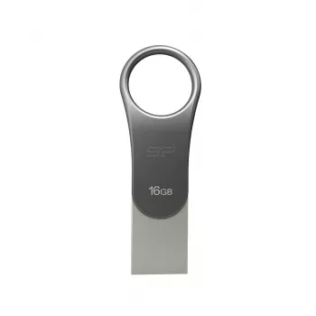 USB-flashstation Silicon Power 16 GB USB Type-A / USB Type-C, USB 3.2 Gen 1, titanium, zinkbehuizing