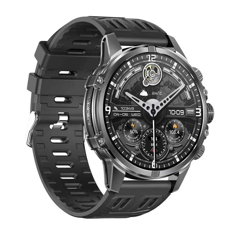 Smartwatch BlitzWolf BW-AT6 plus – zwart, hartslagmeter, fitnesstracker