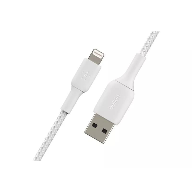 Belkin BOOST CHARGE - Lightning-kabel - Lightning mannelijk naar USB mannelijk - 3 m - wit - voor Apple iPad/iPhone/iPod (Lightning)
