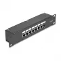DeLOCK 10 inch koppel-patchpanel 8 poorten Cat.6 RJ45 zwart 1U