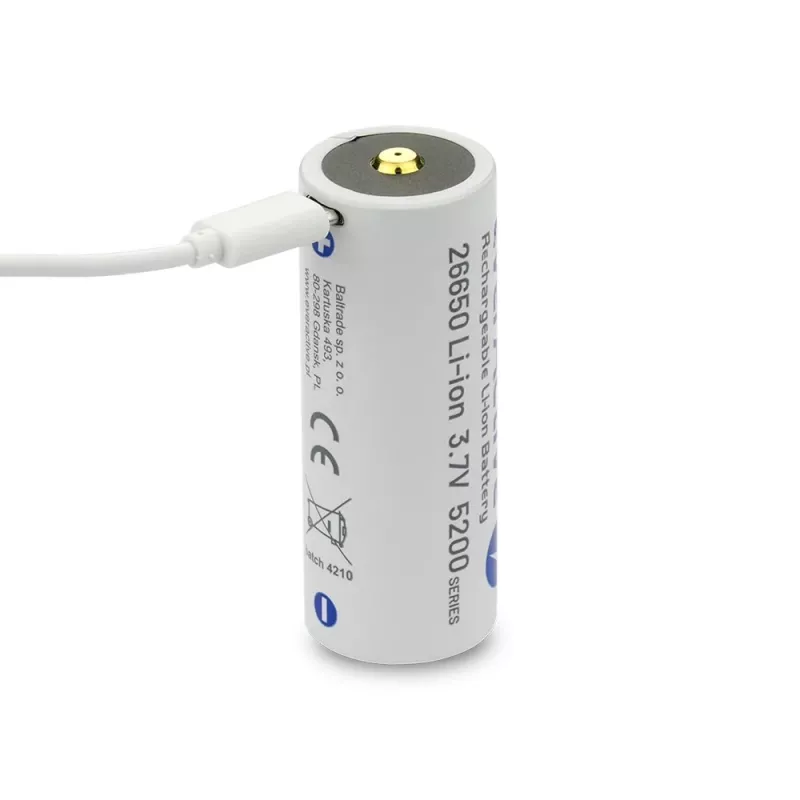 Oplaadbare accu everActive EV26650-52M 3,7V 5200mAh met micro-USB-laadfunctie