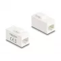 Delock 90639 Keystone-module RJ45-bus naar RJ45-bus, Cat.6A UTP, wit