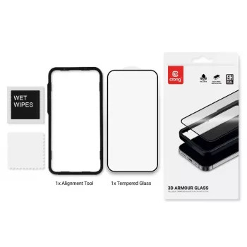 Displaybeschermfolie van gehard glas Crong 9H Full Glue voor iPhone 16/15