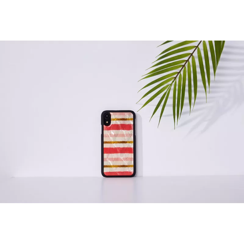 Smartphonehoesje iKins voor iPhone XR — short cake-design, zwart