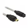 FireWire A/B-kabel DeLOCK 82589 2,0 m grijs stekker/stekker