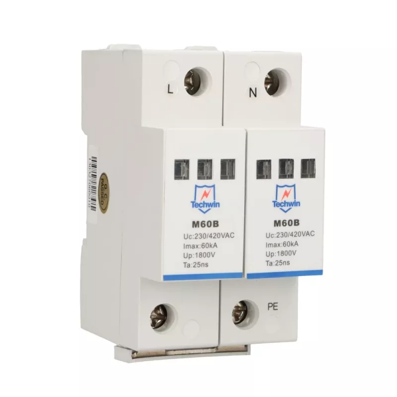 Overspanningsbeveiliging M60B2, 2P 1F 60kA max. stootstroom