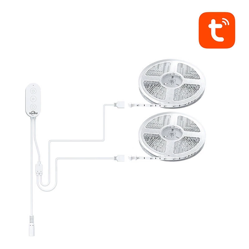 LED-lichtband NiteBird SL3 van gosund | nitebird — smart WiFi RGB, 2×5 m, Tuya