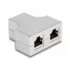 DeLOCK RJ45 splitter T-adapter 1 x RJ45 bus naar 2 x RJ45 bus Cat.5e STP