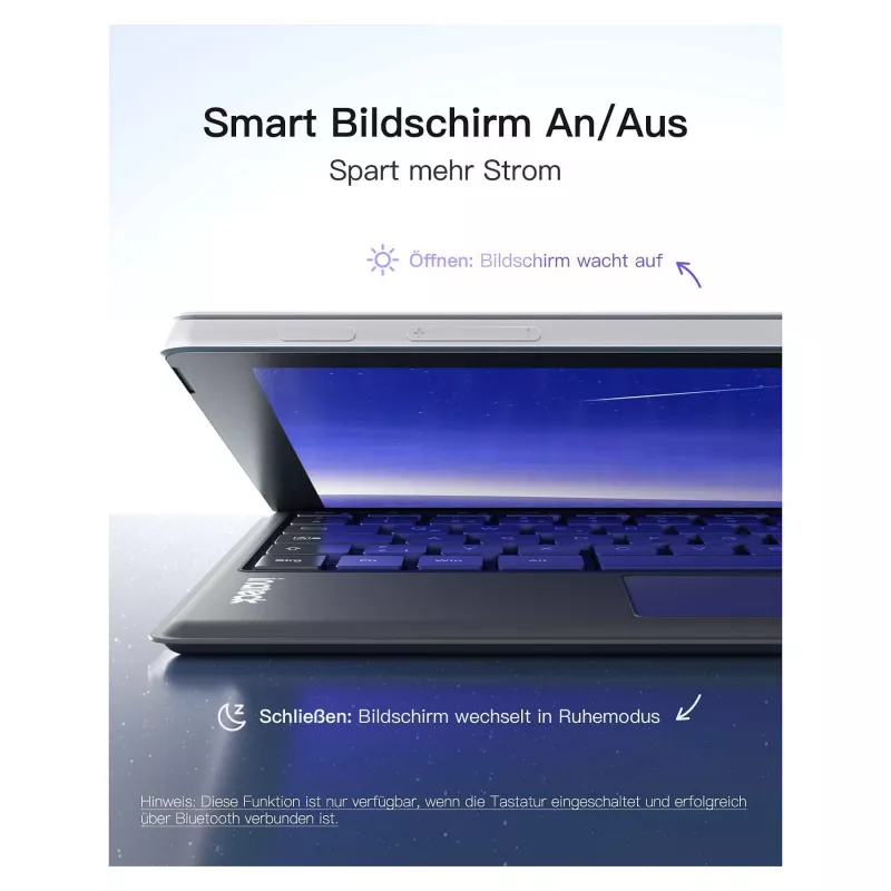 inateck toetsenbord Surface grijs, Sureface GO 1-4 Com. QWERTZ